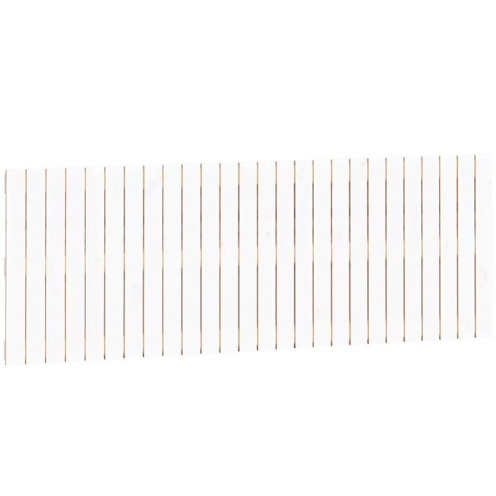 Стенна табла за спалня vidaXL, Бяла, 166x3x60 см, Борово дърво масив, 7.5 Kg