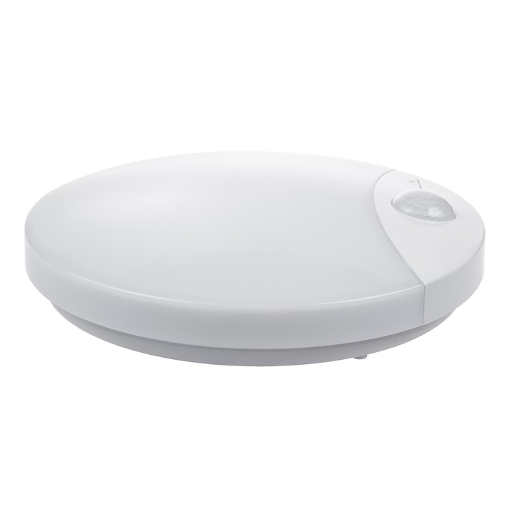 LED лампа с инфрачервен сензор за движение, 10W, IP44, естествено бяла, 900lm, MCE357 W