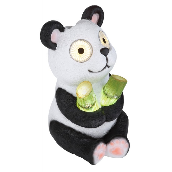 Lampa solara, forma urs panda, protectie IP44, lumina calda si rece, Globo