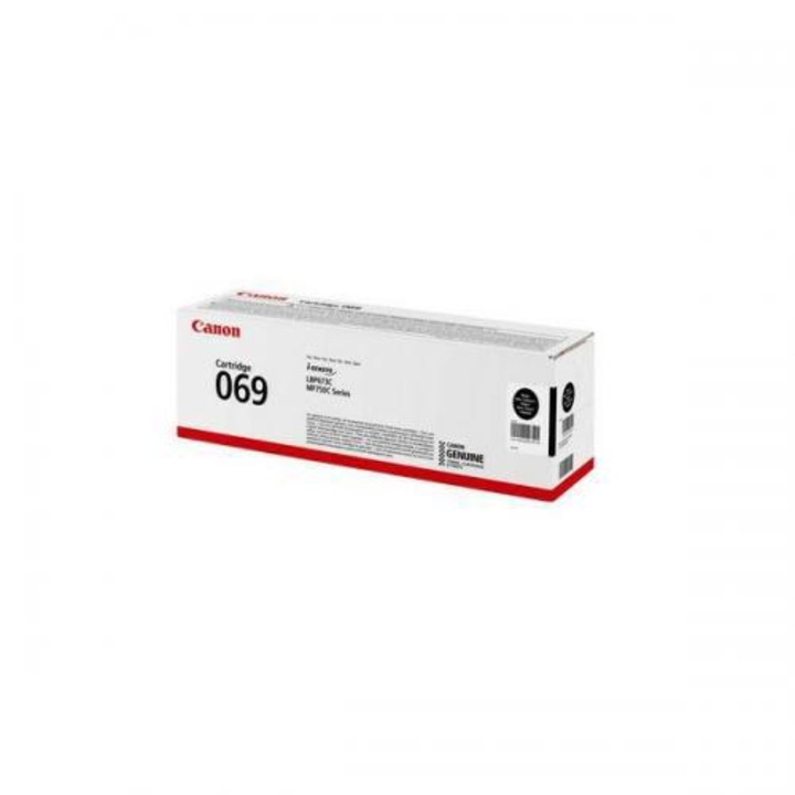 Toner Canon CRG069BK, Negru, capacitate 2100 pagini, pentru i-SENSYS LBP673Cdw, MF754Cdw, MF752Cdw