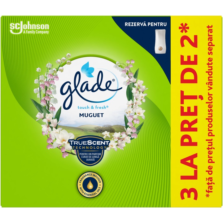 Резерва за ароматизатор Glade Microspray, Lily of the Valley, 3x10 мл