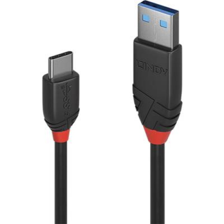 LINDY USB 3.1 (Gen 2) Csatlakozókábel [1x USB 3.1 dugó, A típus - 1x USB-C™ dugó] 1.00 m Fekete (36916)