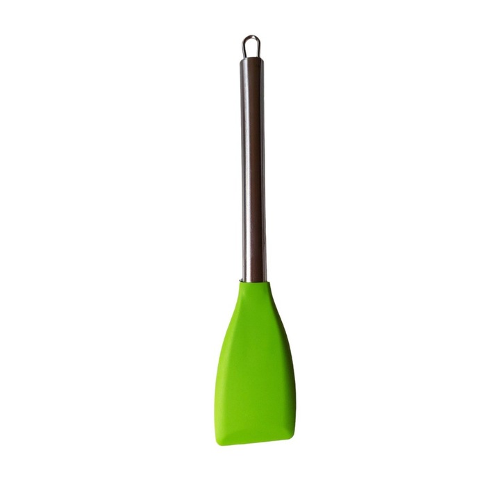 Spatula din metal cu silicon, Verde, 30 cm, 322COF-1