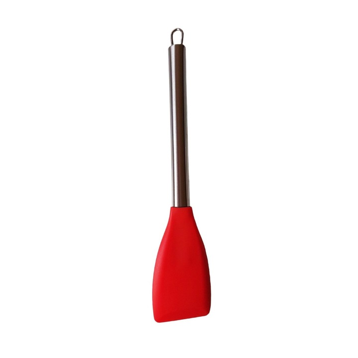 Spatula din metal cu silicon, Rosu, 30 cm, 322COF