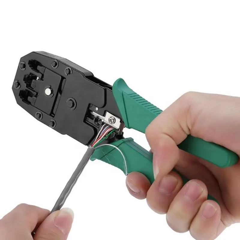 Клещи за кримпване, UTP RJ45, RJ12 RJ11, 8P, 6P, 4P, Зелени - eMAG.bg