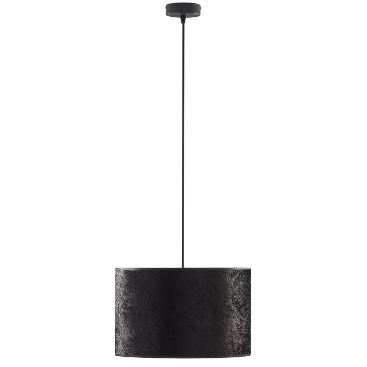 Pendul de iluminat, TK Lighting, Metal, Soclu E27, Negru