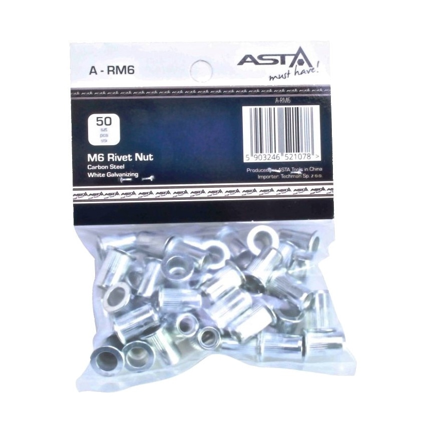 Комплект нитови гайки M6 50 бр. Asta - eMAG.bg