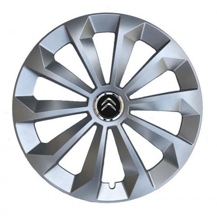 Set 4 capace roti Creative REY®, potrivite jantelor de R15, pentru Citroen, model fame cromat