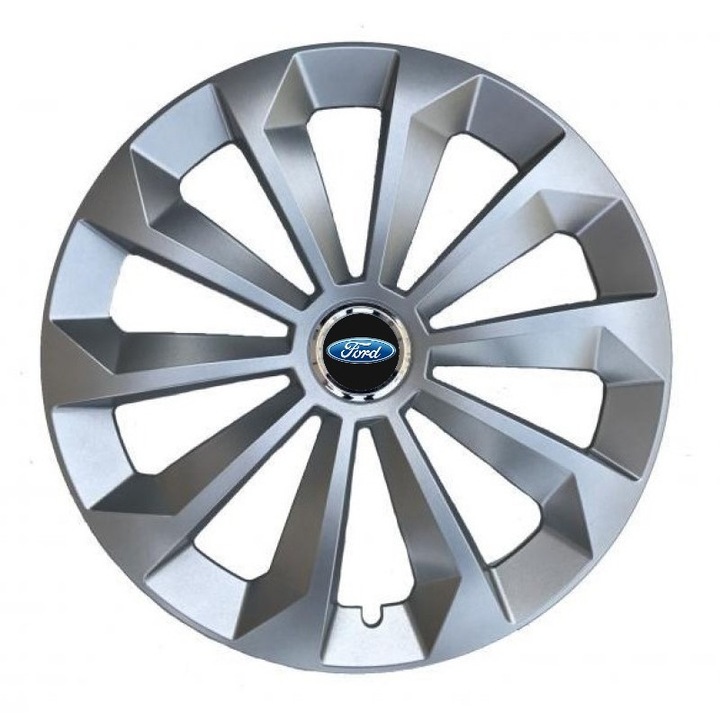 Set 4 capace roti Creative REY®, potrivite jantelor de R14, pentru Ford, model fame cromat