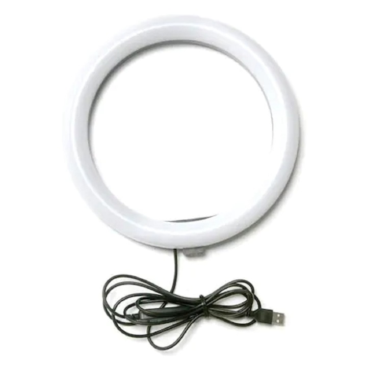 Lampa circulara cu trepied, 128 leduri, rotire 360°, 3 moduri de lumina