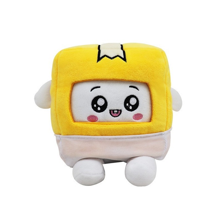 Jucarie de plus, AREOUT, Bumbac, 20cm, Galben/Alb