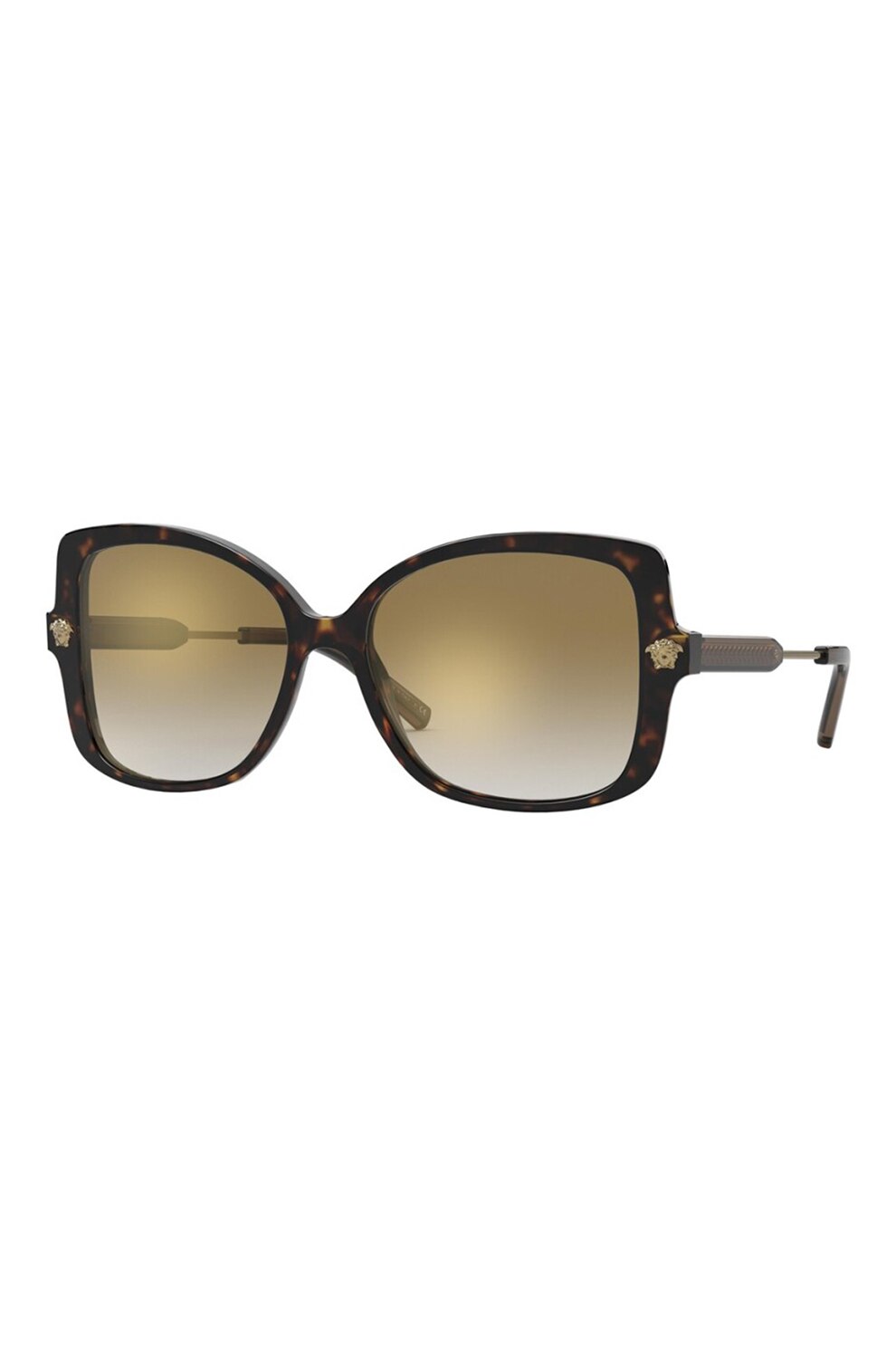 Versace, Ochelari de soare butterfly cu lentile in degrade, Maro inchis, 56-16-140