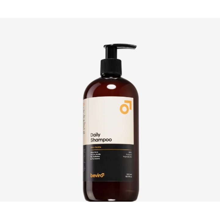 Sampon pentru barbati cu aloe vera Beviro Daily Shampoo Ultra Gentle 500ML