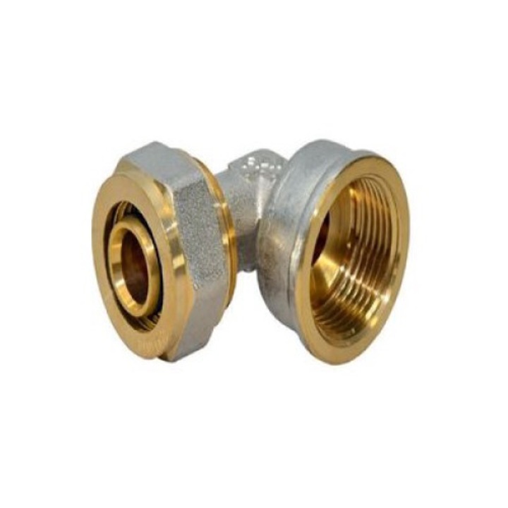 Gyémánt könyök, sárgaréz, szürke/arany