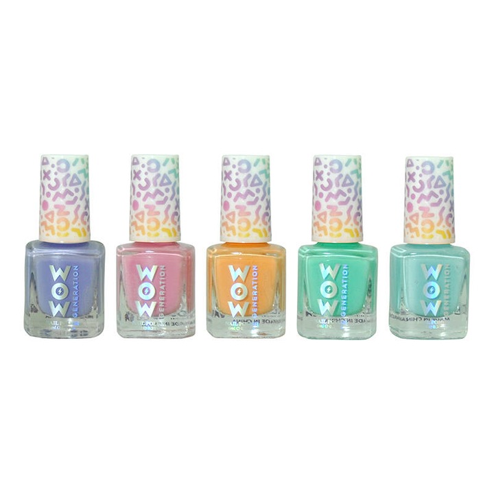 Set lac de unghii WOW Generation, 5 buc, Multicolor