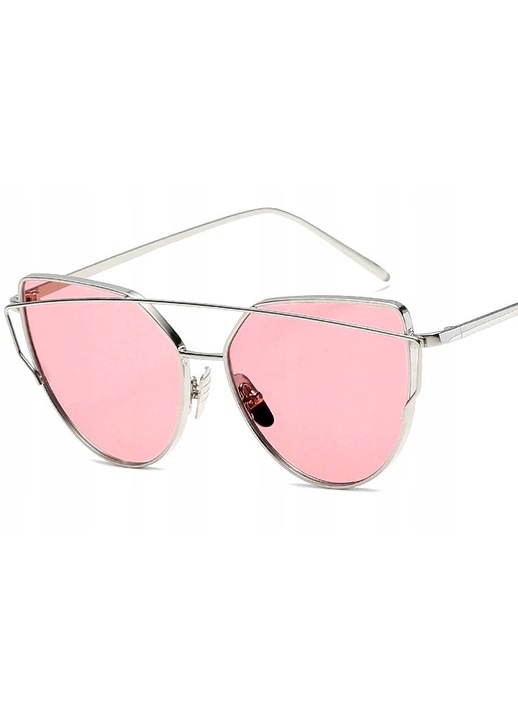 Дамски слънчеви очила Edibazzar, Метал, Розово/Сребристо