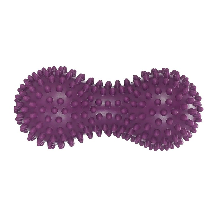 Топка масажна двойна MAXIMA 31068207N, 15х7 см, Светлолилав, С форма на фъстък