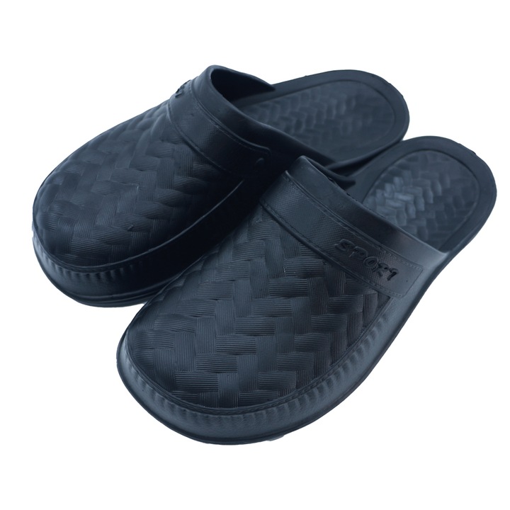 Papuci casual de barbati, B111, negru, 46