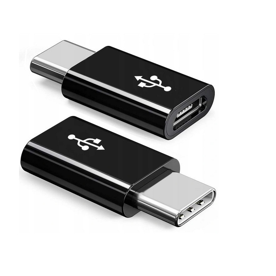 Адаптер за телефон, USB\USB-C, черен - eMAG.bg