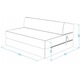 Saltea pliabila/canapea, FDM, Sara Mini, 120x200x9 cm, Gri deschis, fermitate moale-medie