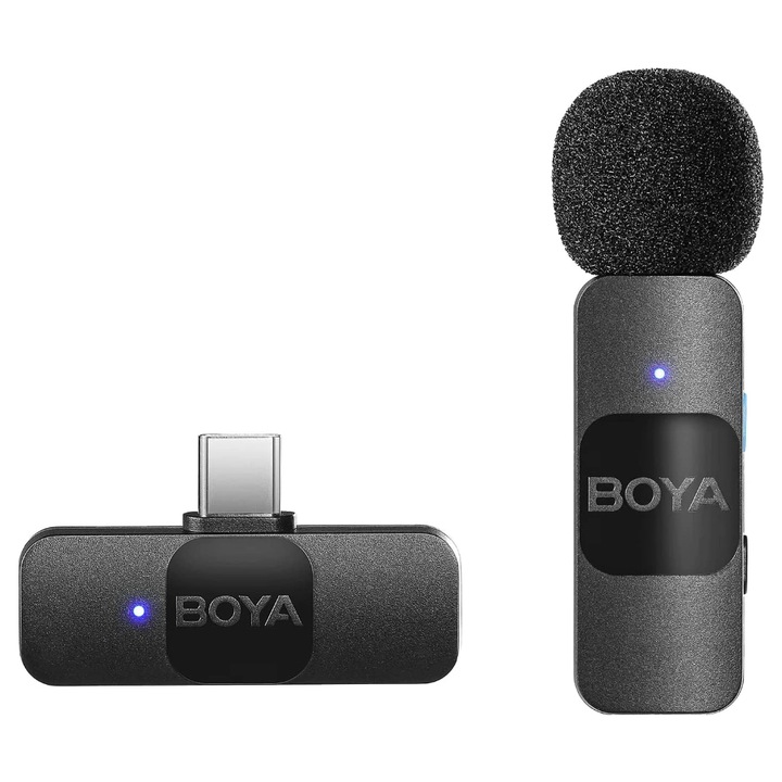 Sistem de microfon cu rever wireless BOYA BY-V10, USB-C Omnidirectional