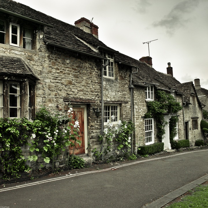 Poster perete, Zakito Posters, 40x40cm Casa veche de piatra, Assaf Frank
