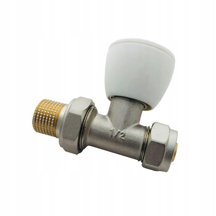 Radiátorszelep gyémánt, fehér/szürke