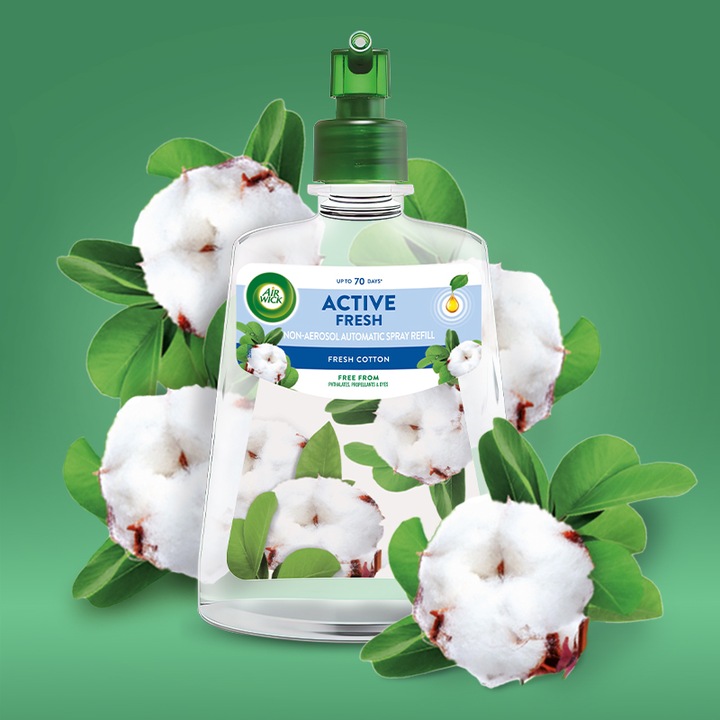 Air Wick Active Fresh utántöltő, Friss Pamut, 228ml