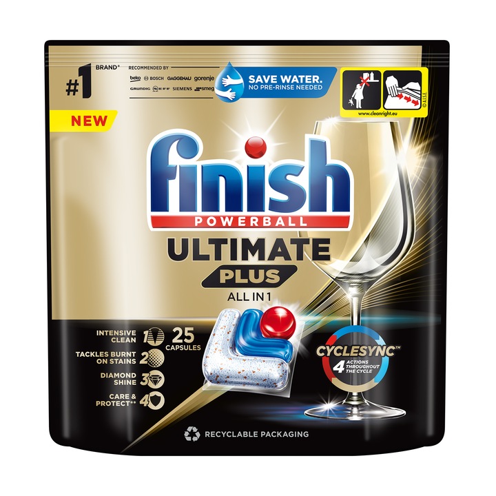 Finish Ultimate Plus All in 1 mosogatógép kapszula, Regular, 25db