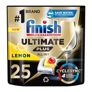 Finish Ultimate Plus All in 1 mosogatógép kapszula, Lemon, 25db