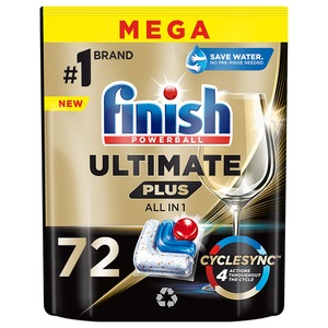 Finish Ultimate Plus All in 1 mosogatógép kapszula, Regular, 72db