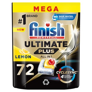 Finish Ultimate Plus All in 1 mosogatógép kapszula, Lemon, 72db
