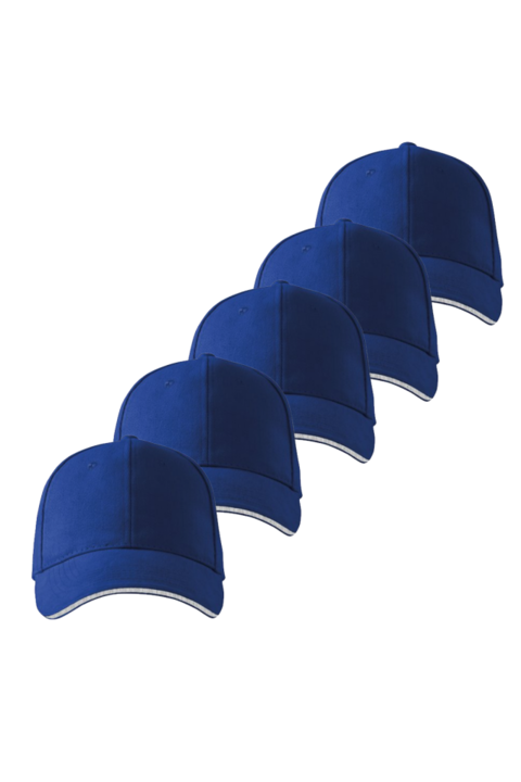 Set 5 sepci unisex, Albastru regal, marime universala, 306 SANDWICH 6P-5X3