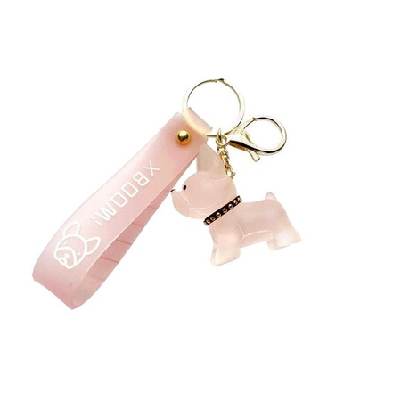 Breloc caine buldog, Roz/Auriu - eMAG.ro