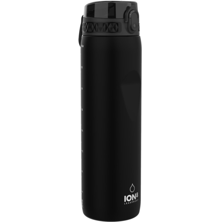 Бутилка, Ion8, Пластмаса, 1000 ml, Черна