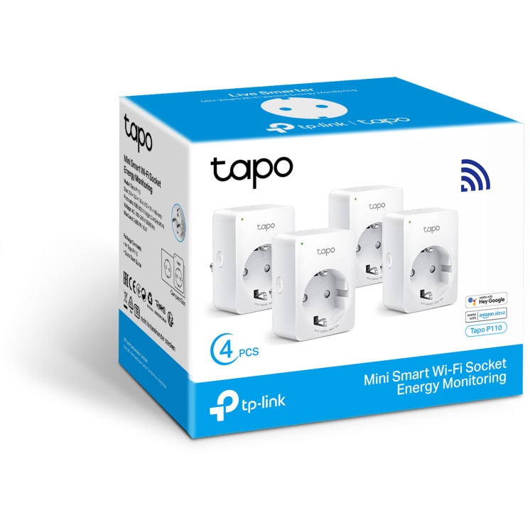 TP-LINK Mini Smart Wi-Fi Socket (16A) with Energy Monitoring, Tapo P110  (TapoP110) - The source for WiFi products at best prices in Europe - wifi -stock.com