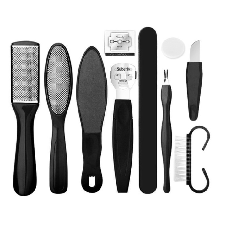 Set 10 instrumente pentru mani-pedi, EVNC, Peeling and Exfoliating