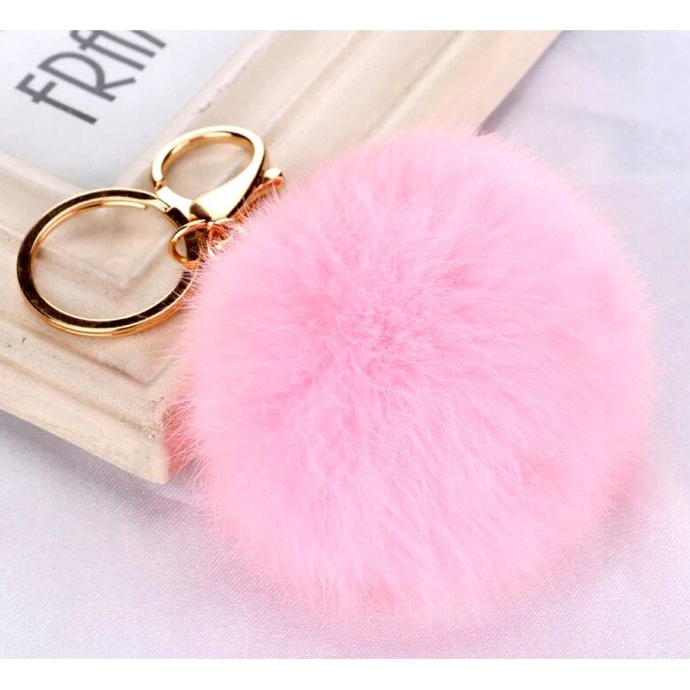 Breloc pufos Edibazzar, Roz - eMAG.ro