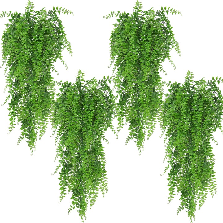 Set 4 ferigi artificiale, TopGearWorld, Plastic, 85cm, Verde