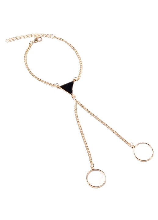 Set Elegant de Bijuterii Dama Aurii in Stil Retro Antic - Bratara Ajustabila cu Extensie si Inele Reglabile - Accesorii Rafinate pentru Ocazii Speciale si Cadouri Memorabile - Design Versatil si Atemporal