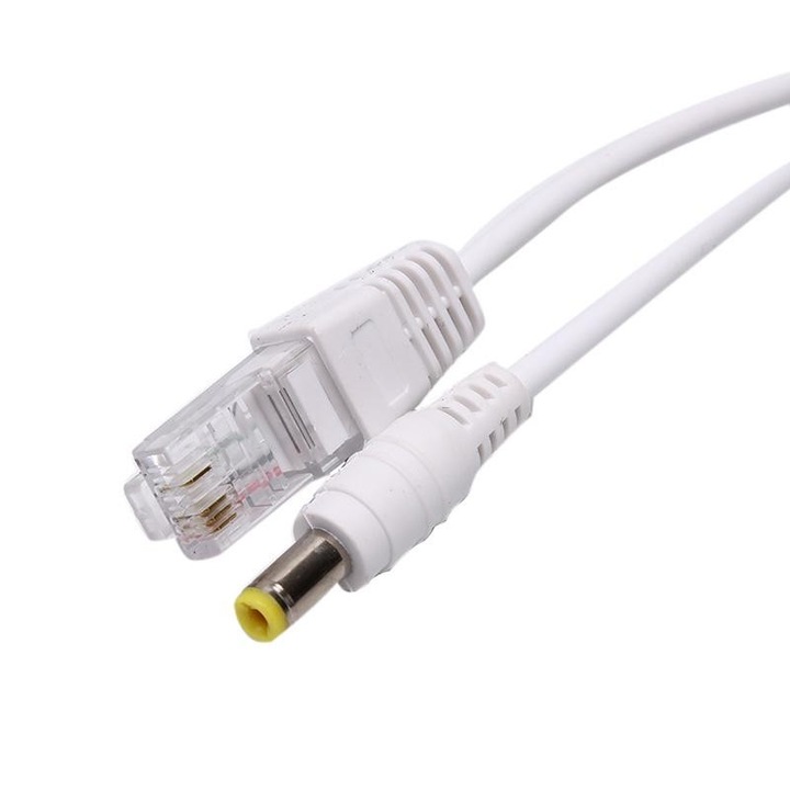 Cablu Pasiv Poe, Utp + Alimentare / Alb