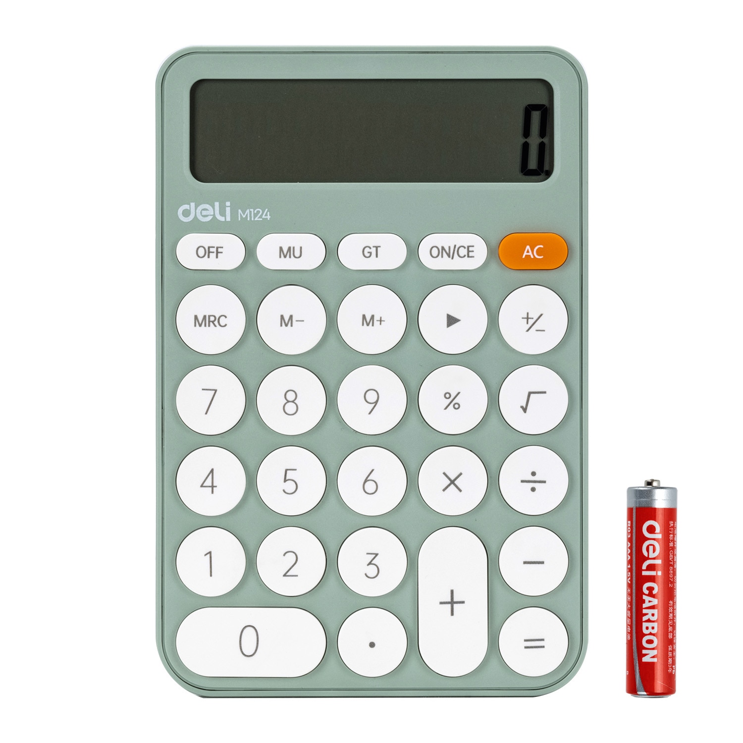 Calculator birou Deli Fashion EM124, 12 digits, vernil