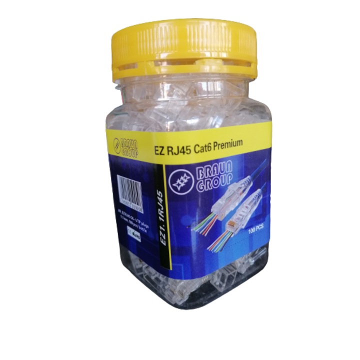 Set 100 conectori RJ45, UTP Cat6