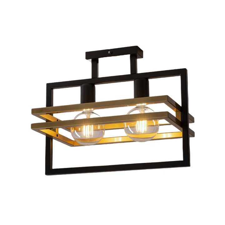 Полилей Merci, Sigma, метал, цокъл E27, черен/златист