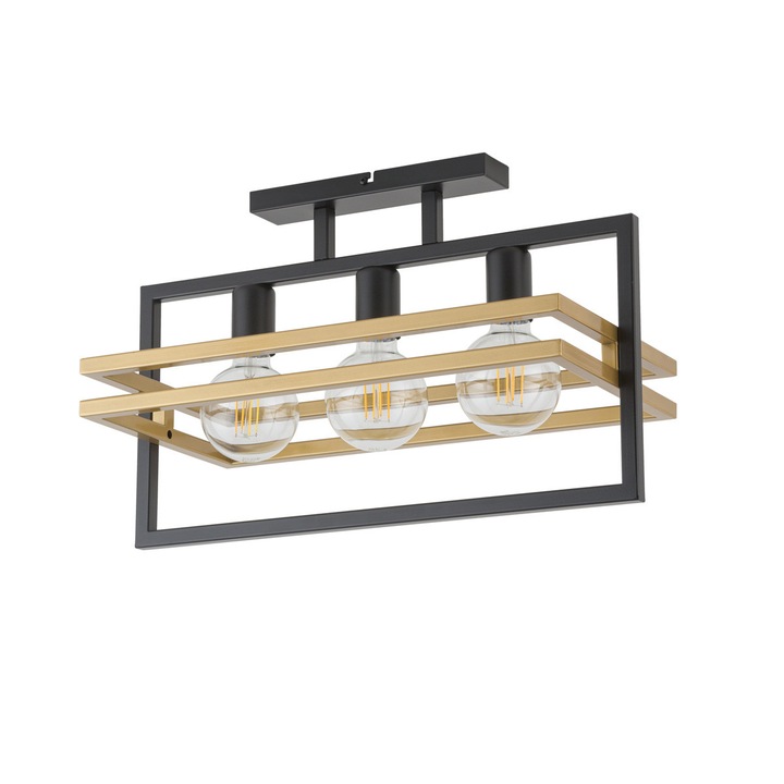 Полилей Merci, Sigma, метал, цокъл E27, черен/златист