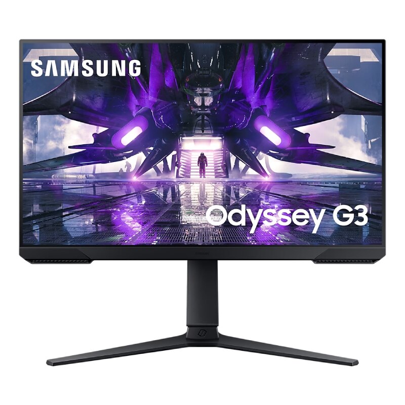 Monitor gaming, Samsung, Odyssey S24AG300, 24 , Full HD, 1 ms, 144 Hz, Freesync Premium, Design ergonomic, HDMI, Negru
