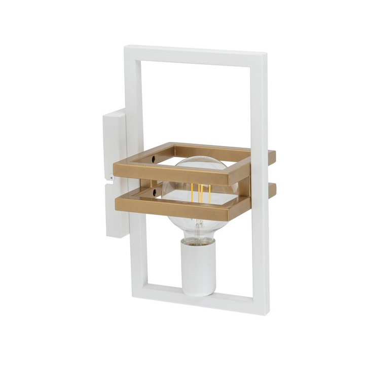 Világítótest, Sigma, Fém, E27 foglalat, Fehér/Arany