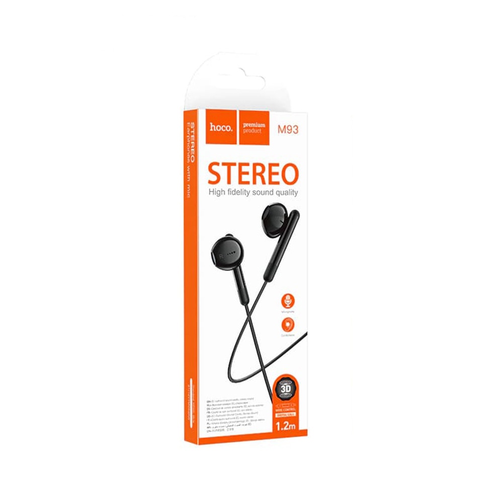 Handsfree 3.5mm HOCO M93, Negru
