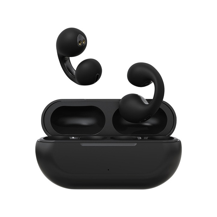 Maelove® Bone Conduction Bluetooth слушалки, стил на обеци, черни