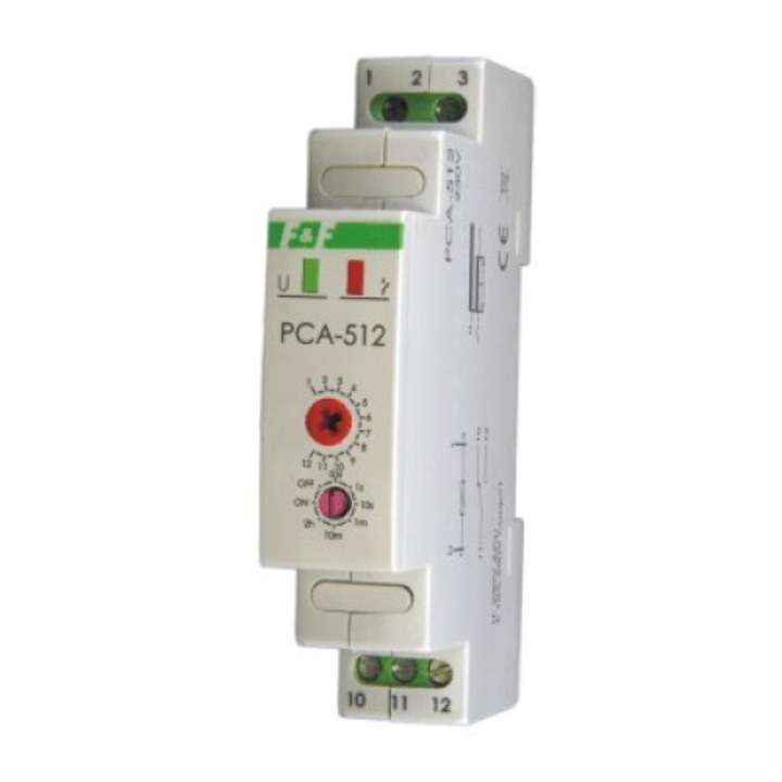 Монофункционално реле за време, F&F, LED, Пластмаса, 12-264V AC/DC, 0.8W
